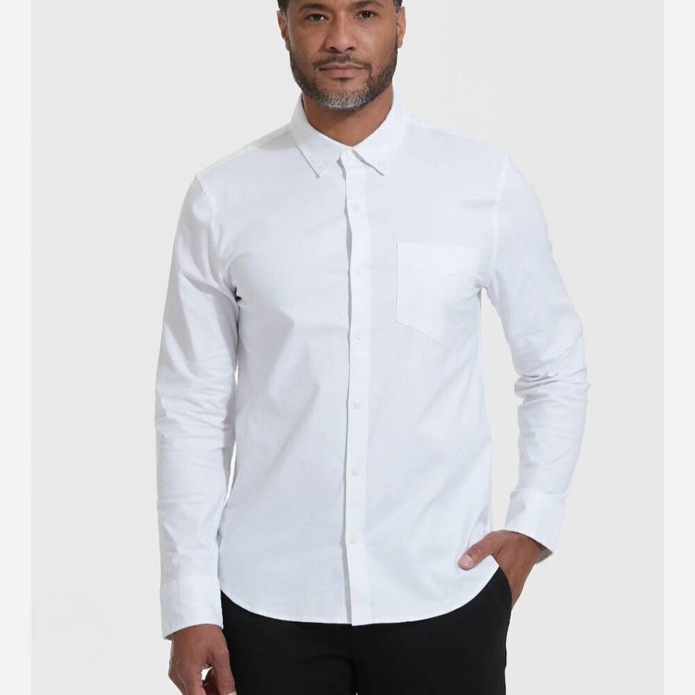 NWOT True Classic Long Sleeve Oxford Button Down Shirt